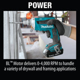 Makita XSF03R 18V Comp Brushless Drywall Screwdriver Kit var spd, LED, 2.0 - 17