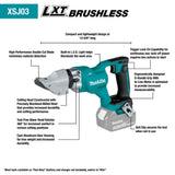 Makita XSJ03T 18V LXT® Lithium-Ion Brushless Cordless 14 Gauge Straight Shear Kit, bag (5.0Ah) - 2