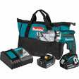 Makita XSJ04T 18V LXT® Lithium-Ion Brushless Cordless 18 Gauge Offset Shear Kit, bag (5.0Ah)