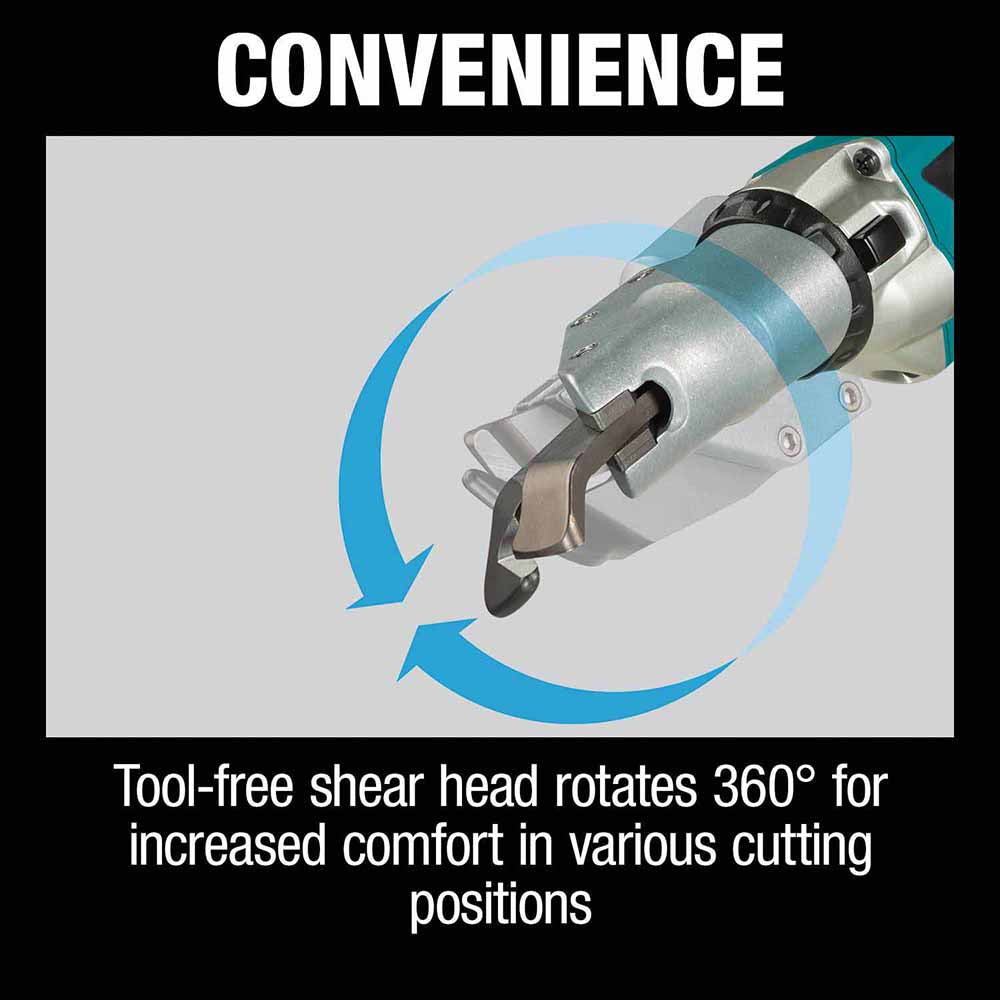 Makita XSJ04Z 18V LXT Lithium-Ion Brushless Cordless 18 Gauge Offset Shear (Tool Only) - 5