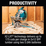 Makita XSL07PT 18V X2 LXT (36V) Brushless 12" Sliding Compound Miter Saw - 24