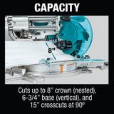 Makita XSL08PT 18V X2 LXT (36V) Brushless 12" Sliding Compound Miter Saw - 20