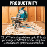 Makita XSL08Z 18V X2 LXT (36V) Brushless 12" Sliding Compound Miter Saw - 24