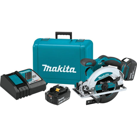 Makita XSS01T 18V LXT Lithium-Ion Cordless 6-1/2" Circular Saw Kit, blade left, L.E.D. Light, case (5.0Ah)