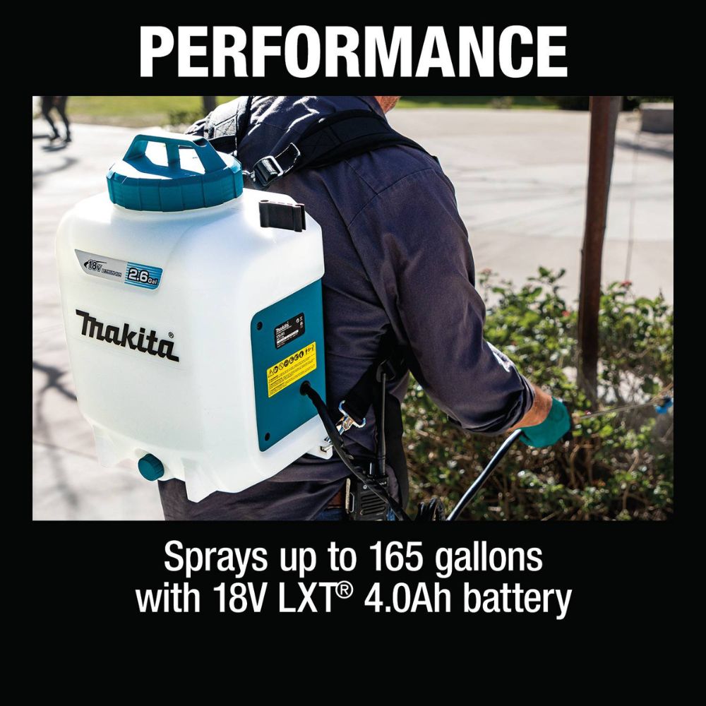 Makita XSU01SM1 18V LXT Lithium-Ion Cordless 2.6 Gallon Backpack Sprayer Kit (4.0Ah) - 9