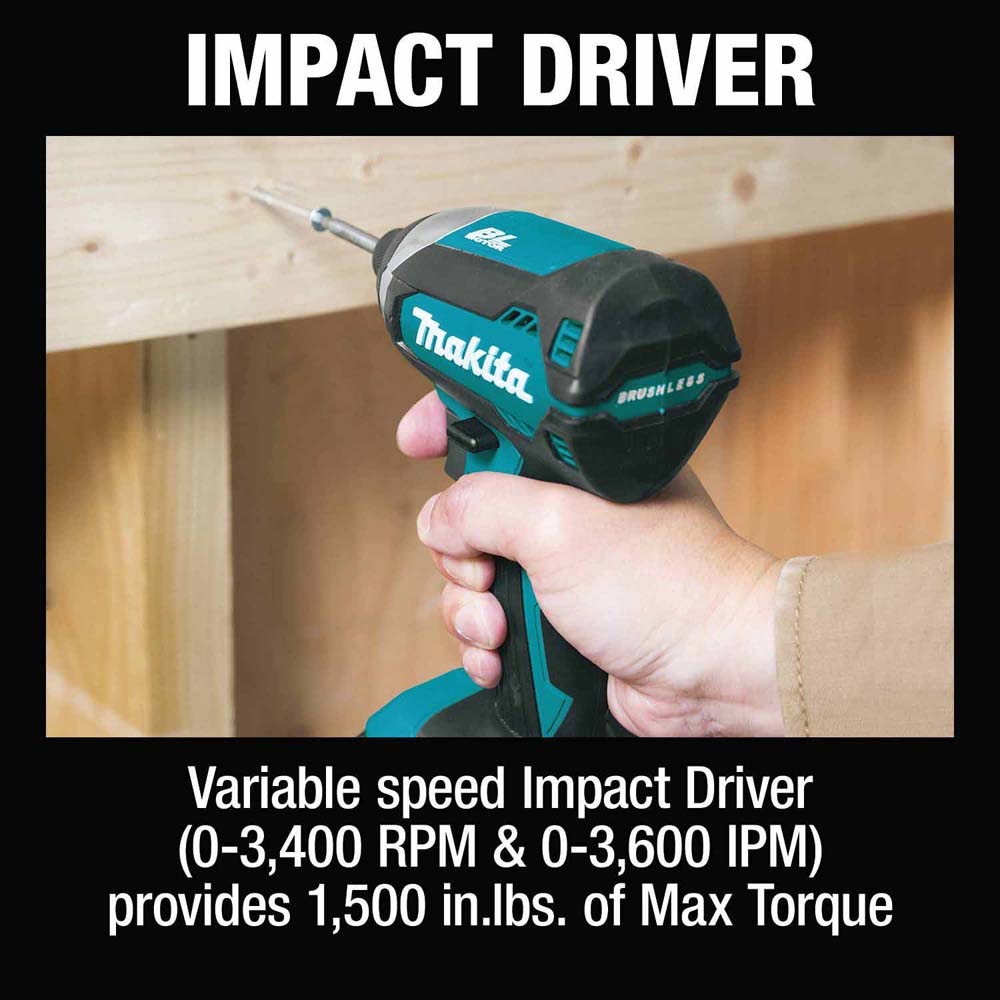 Makita XT1001SM 18V LXT Lithium-Ion Cordless 10-Pc. Woodworking Combo Kit (4.0Ah) - 18