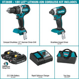 Makita XT269R 18V Compact LXT Li-Ion BL 2-Piece Kit 2.0 Ah - 2