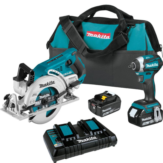 Makita XT295PT 18V LXT Lithium-Ion Brushless Cordless 2-Pc. Combo Kit (5.0Ah)