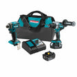 Makita XT297T 18V LXT Lithium-Ion Brushless Cordless 2 Pc. Combo Kit, XPH14Z, NEW XDT20Z, bag (5.0Ah)