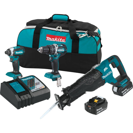 Makita XT328M 18 Volt LXT Lithium-Ion Brushless Cordless  3 Tool Combo Kit