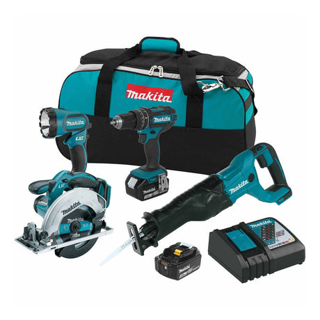 Makita XT442 18V LXT Li-Ion Cordless 4-Piece Combo Kit 3.0 Ah