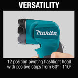 Makita XT452T 18V LXT Lithium-Ion Brushless Cordless 4 Pc. Combo Kit, XPH14Z, XDT14Z, XSH03Z, DML815, bag (5.0Ah) - 9