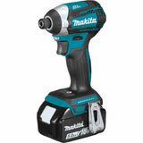 Makita XT453T 18V LXT Lithium-Ion Brushless Cordless 4 Pc. Combo Kit, XPH14Z, XDT14Z, XRJ05Z, DML815, bag (5.0Ah) - 4