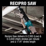 Makita XT453T 18V LXT Lithium-Ion Brushless Cordless 4 Pc. Combo Kit, XPH14Z, XDT14Z, XRJ05Z, DML815, bag (5.0Ah) - 6