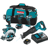 Makita XT505 18V LXT Lithium-Ion Cordless 5 Piece Kit