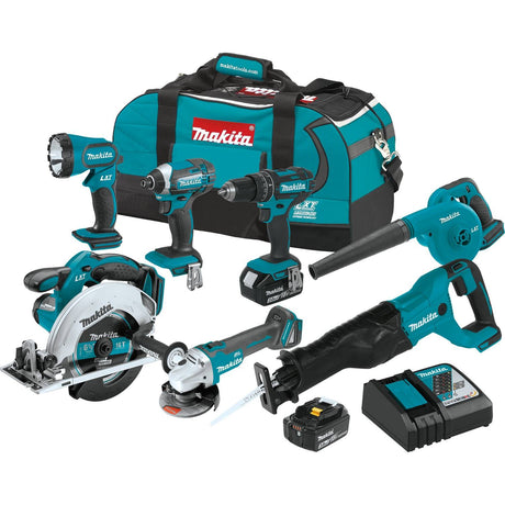 Makita XT706 18V LXT 7 Piece Combo Kit (3.0Ah)