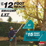 Makita XUX02SM1X6 18V LXT Brushless Couple Shaft Power Head Kit w/ String Trimmer, Pole Saw, Art. Hedge Trimmer & Blower Attachments (4.0Ah) - 11