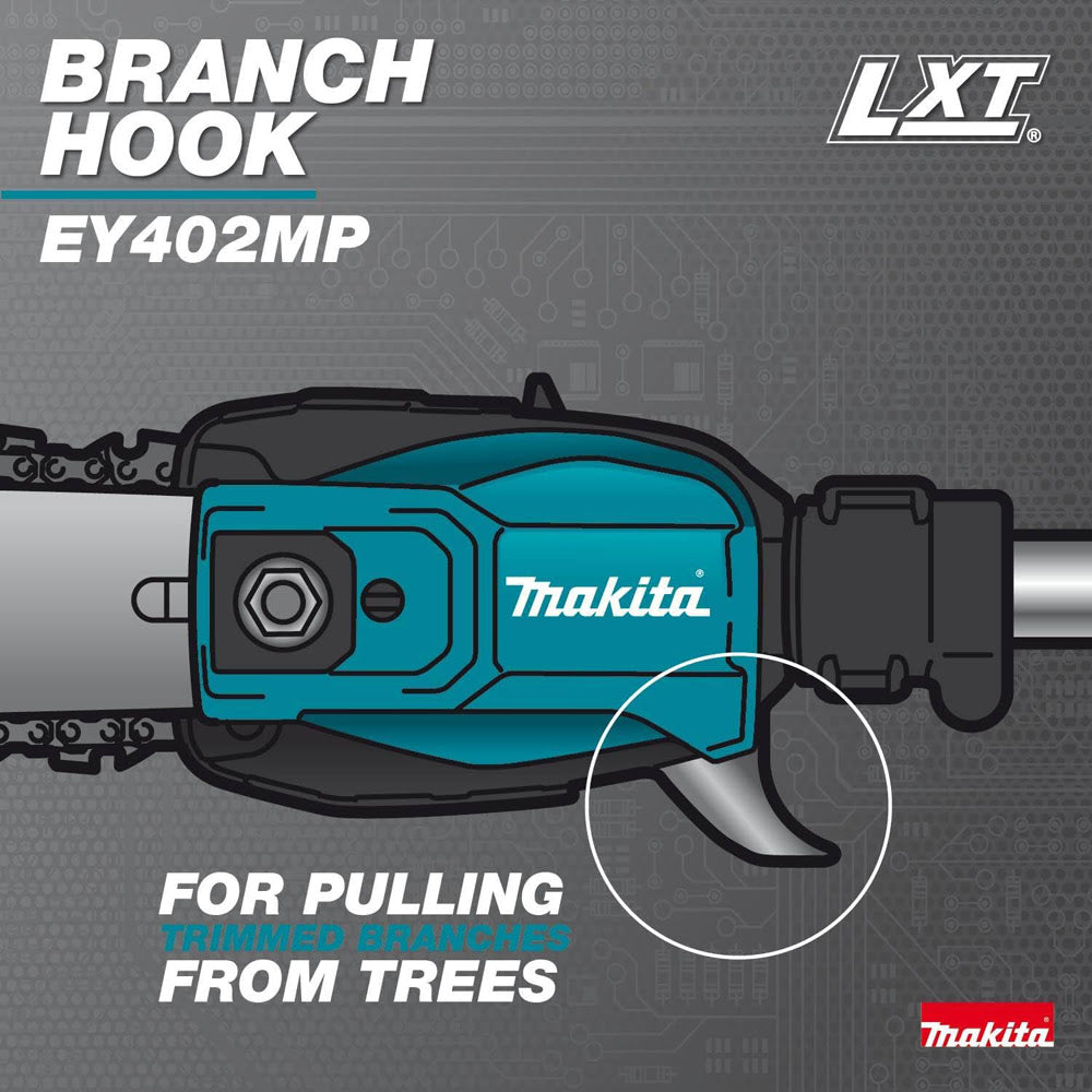 Makita XUX02SM1X6 18V LXT Brushless Couple Shaft Power Head Kit w/ String Trimmer, Pole Saw, Art. Hedge Trimmer & Blower Attachments (4.0Ah) - 13