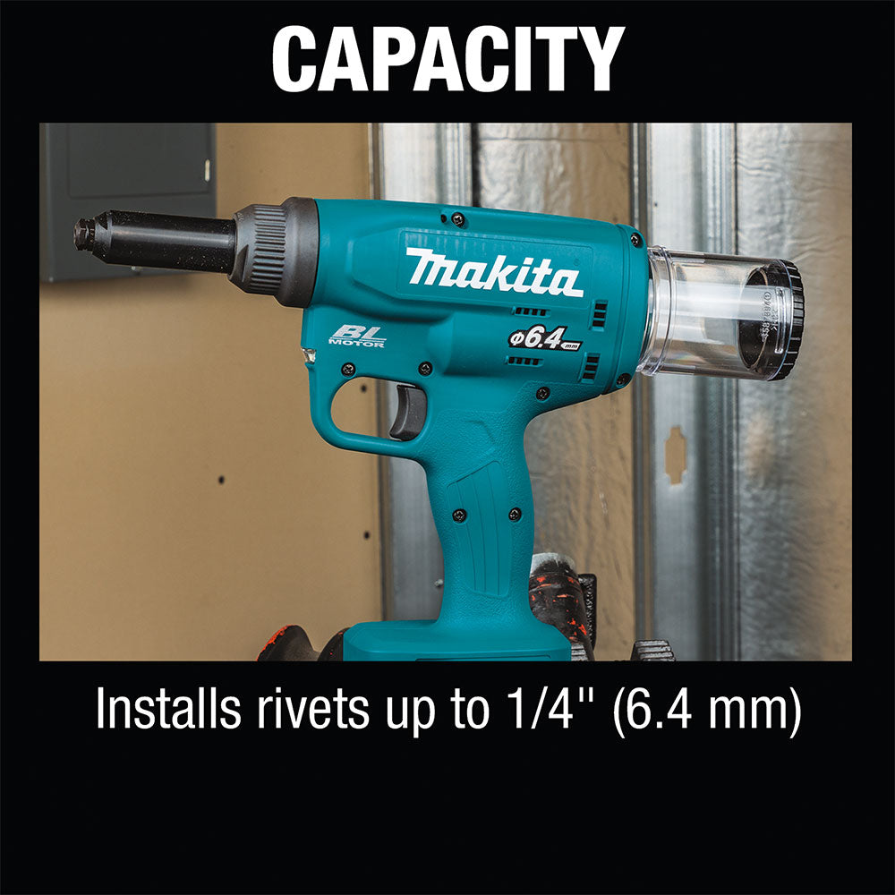 Makita XVR02Z 18V LXT Brushless Cordless Rivet Tool, Tool Only - 8