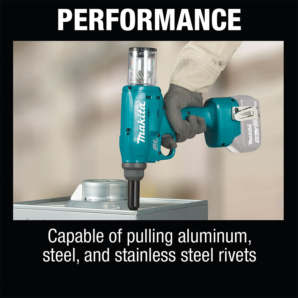 Makita XVR02Z 18V LXT Brushless Cordless Rivet Tool, Tool Only - 10