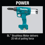 Makita XVR02Z 18V LXT Brushless Cordless Rivet Tool, Tool Only - 11