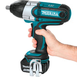 Makita XWT04S1 18V LXT Lithium-Ion Cordless 1/2" Sq. Drive Impact Wrench Kit, rev., rocker switch, L.E.D. Light, bag, with one battery (3.0Ah) - 6