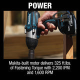 Makita XWT04S1 18V LXT Lithium-Ion Cordless 1/2" Sq. Drive Impact Wrench Kit, rev., rocker switch, L.E.D. Light, bag, with one battery (3.0Ah) - 13