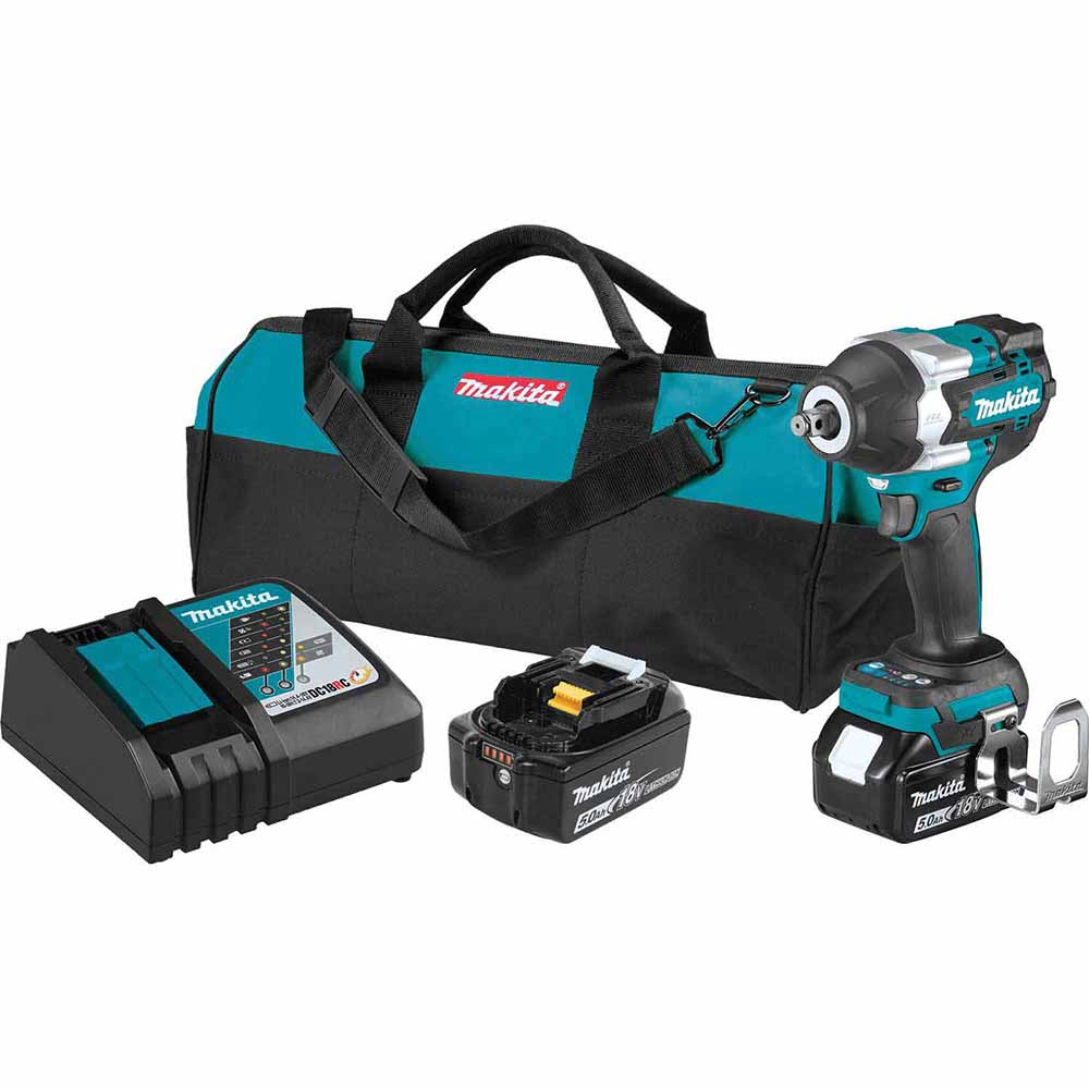 Makita XWT17T 18V LXTBrushless Cordless 4-Speed Mid-Torque 1/2" Sq. Drive Impact Wrench Kit