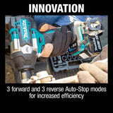 Makita XWT18T 18V LXT Brushless 4-Speed Mid-Torque 1/2" Sq. Drive Impact Wrench Kit w/ Detent Anvil - 5