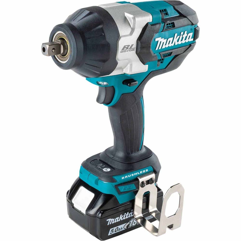 Makita XWT19T 18V LXT Lithium-Ion Brushless Cordless 3-Speed 1/2" Sq. Drive Impact Wrench Kit w/ Detent Anvil (5.0Ah) - 2