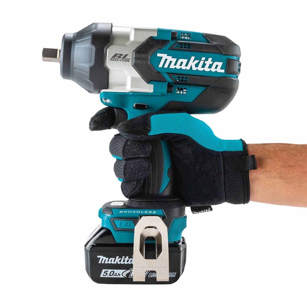 Makita XWT19T 18V LXT Lithium-Ion Brushless Cordless 3-Speed 1/2" Sq. Drive Impact Wrench Kit w/ Detent Anvil (5.0Ah) - 8