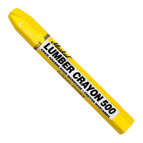 Markal 80321 #500 Lumber Crayon Yellow 4-5/8" x 1/2" (12 Pack)