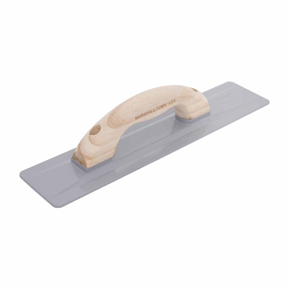 Marshalltown 06150LRW 16 x 3.5 in. Beveled Cast Magnesium Hand Float with Large Round Wood Handle - 2