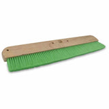 MarshallTown 6560 24" Green Nylon Wood Backed Concrete Broom for Light Texture Finish - 2