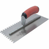 MarshallTown 702SD 1/4 in. x 1/4 in. x 1/4 in. Square Notch Trowel with DuraSoft Handle - 4