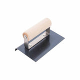 MarshallTown CE561B QLT Blue Steel Hand Edger 6" x 6" 3/8" Radius 1/2" Lip Wood Handle - 3