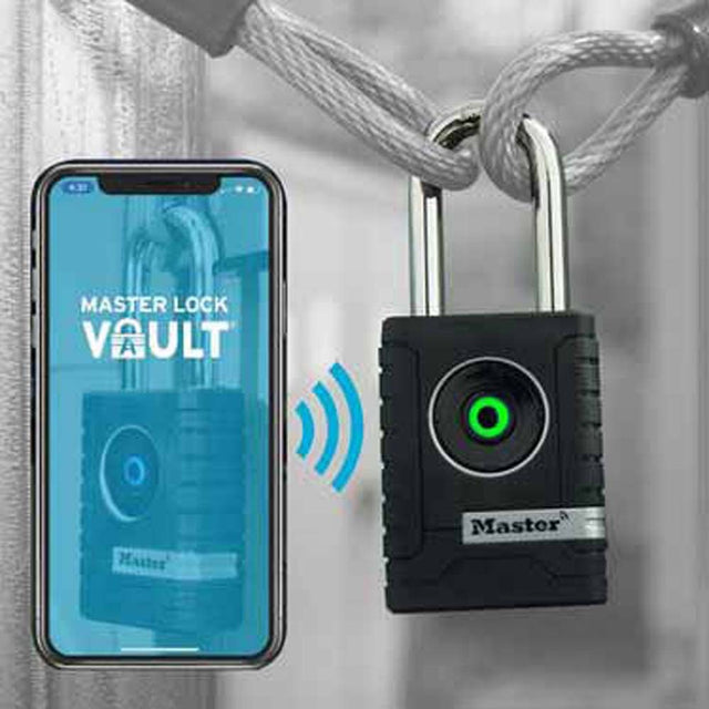 Master Lock 4401LHEC Bluetooth Outdoor Padlock with App Access and Weather Cover