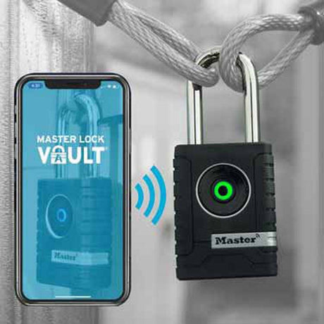 Master Lock 4401LHEC Bluetooth Outdoor Padlock with App Access and Weather Cover