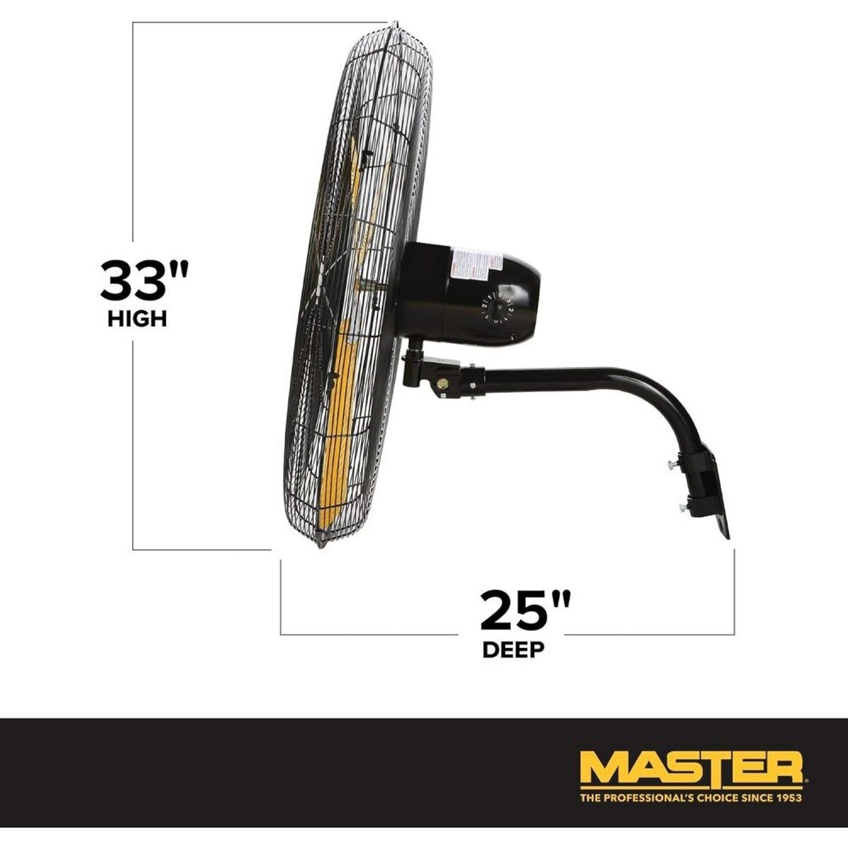 Master MAC-30W 30 in High Velocity Wall Mount Fan with 3 Speed Settings (1 Each) - 3
