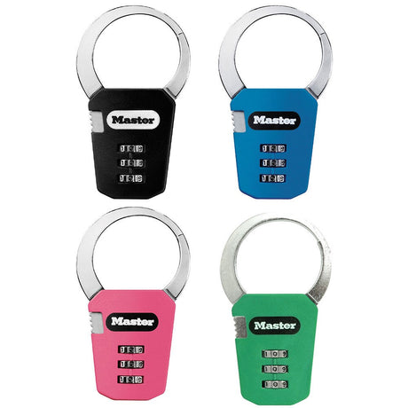 MasterLock 1550DAST Set Your Own Combination Backpack Lock; Assorted Colors