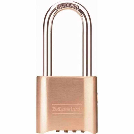 MasterLock 176LHP175 Long Shackle Combination Padlock, Supervisory Key Override
