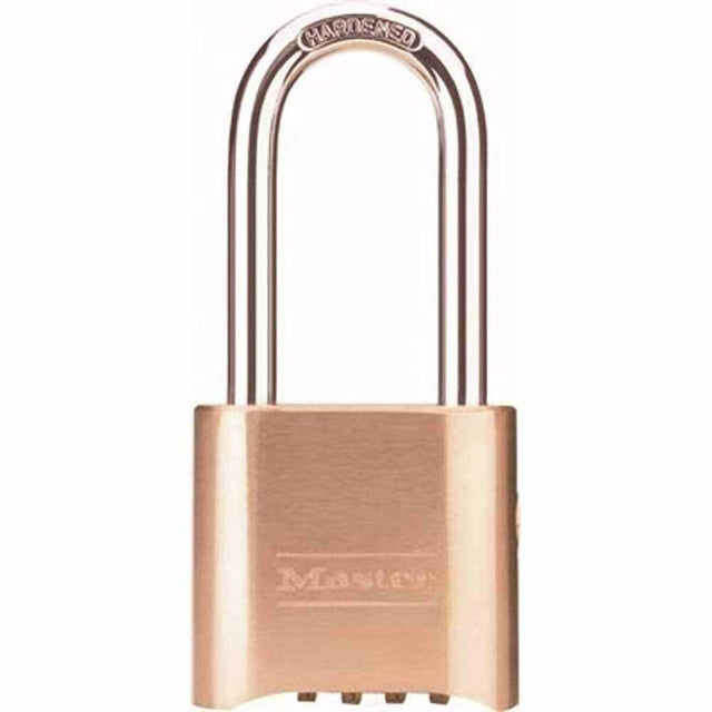 MasterLock 176LHP175 Long Shackle Combination Padlock, Supervisory Key Override