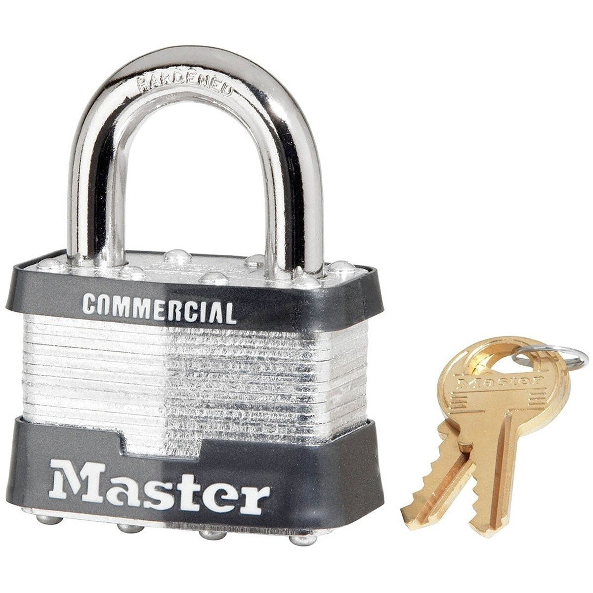 MasterLock 5KAW1RSV Keyed Alike Laminated Steel Padlock with Hardened Steel Shackle (Includes Keys) - 2