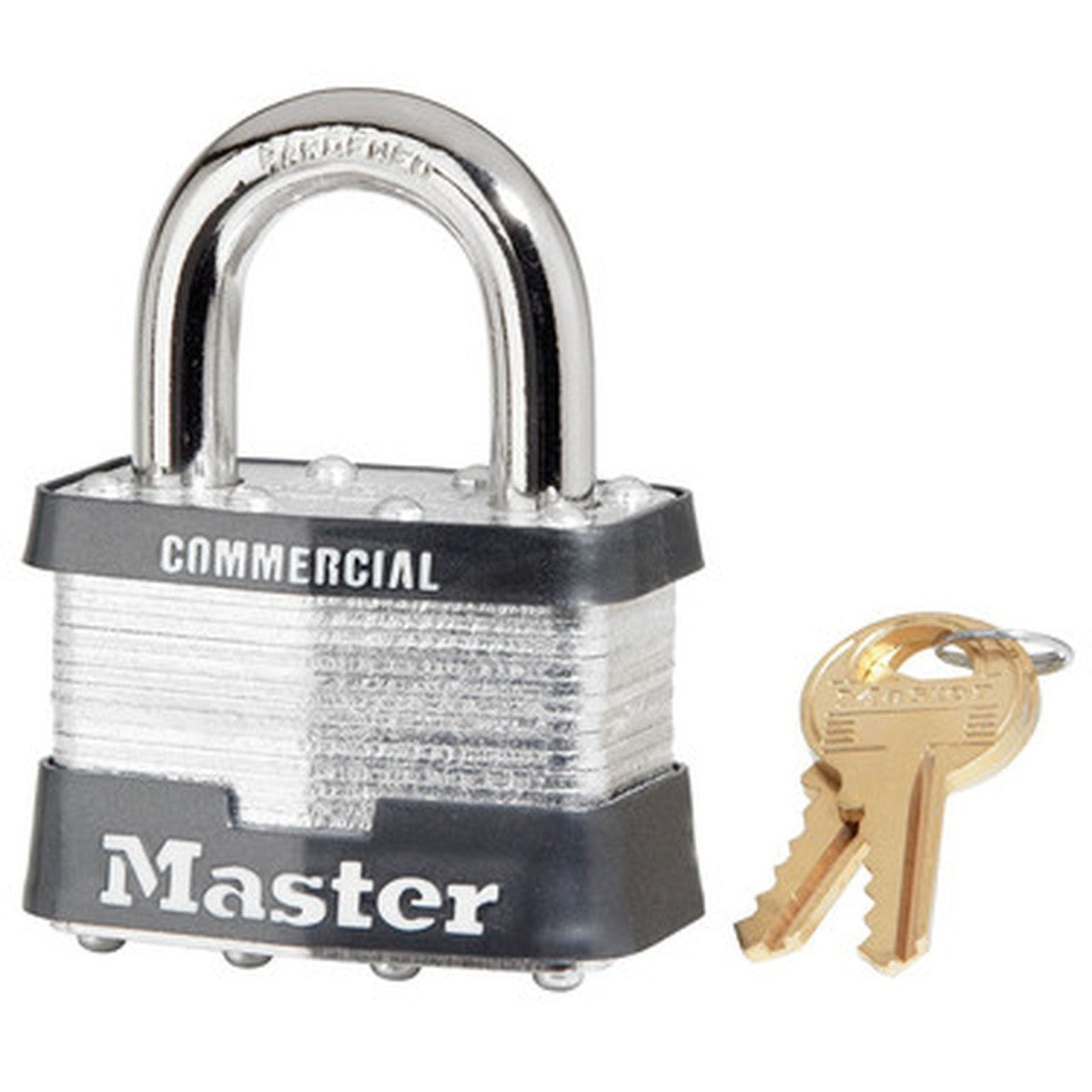 MasterLock 5KAW1RSV Keyed Alike Laminated Steel Commercial Padlock, Hardened Shackle