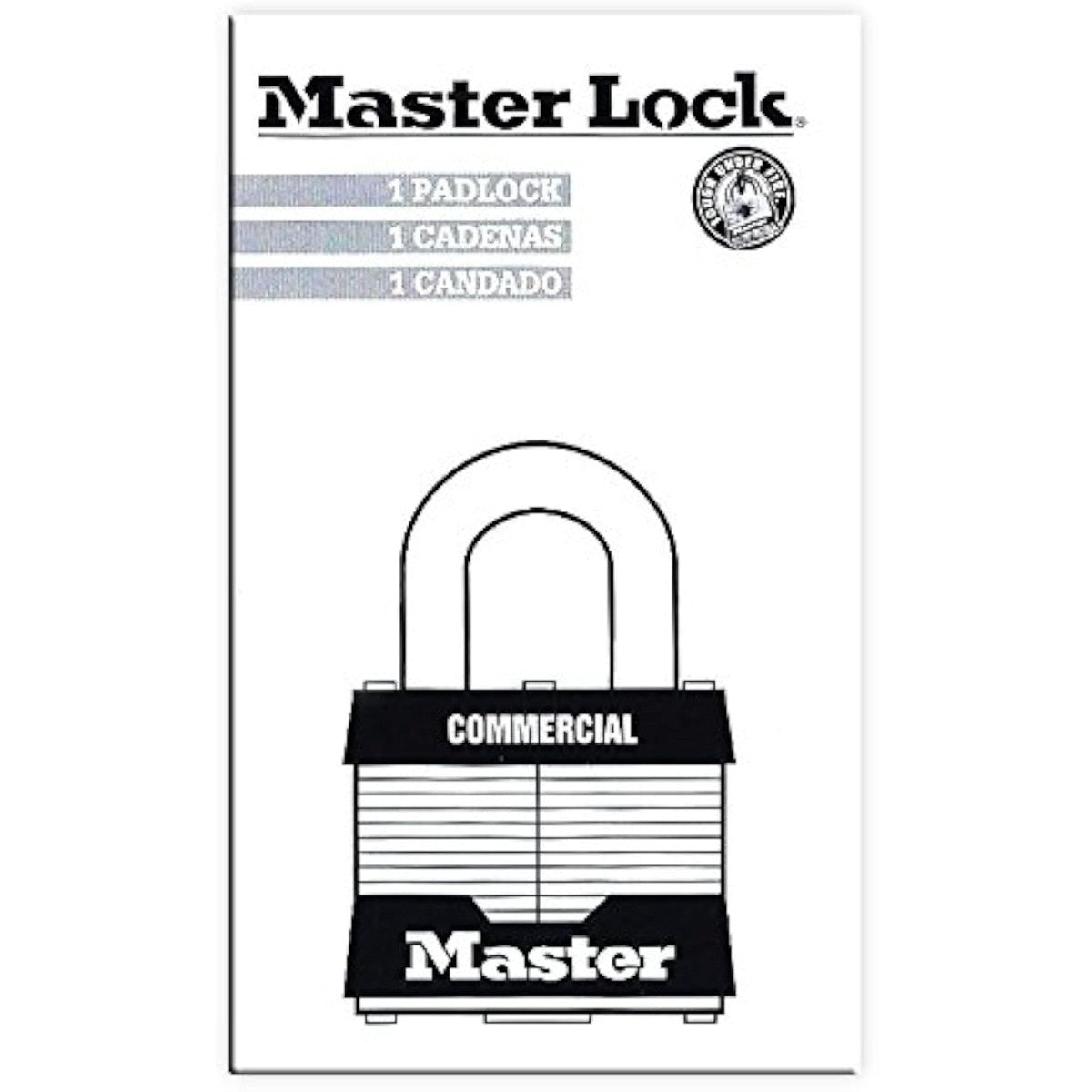 MasterLock 5KAA376 2 in Laminated Steel Padlock Keyed Alike with 2 Keys (1 Pack) - 5