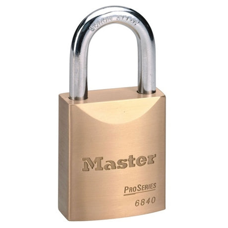 MasterLock 6840D Solid Body ProSeries Brass Padlock