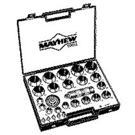 Mayhew 66002 SAE Hollow Punch Set with Handle and Case (27 Piece)