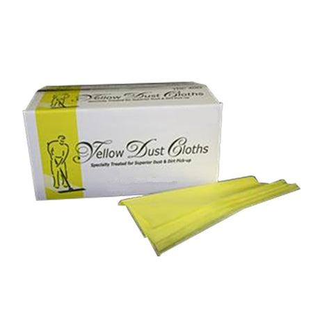 Mercantile Development 863-2424200 Yellow Disposable Dust Cloths 24" x 23" Oil Treated (200 Case)
