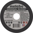 Metabo 655331000 4.5"x.040"x7/8" Type-1 A60TZ 60G "Flat" Original Slicer Wheel 100 Pack