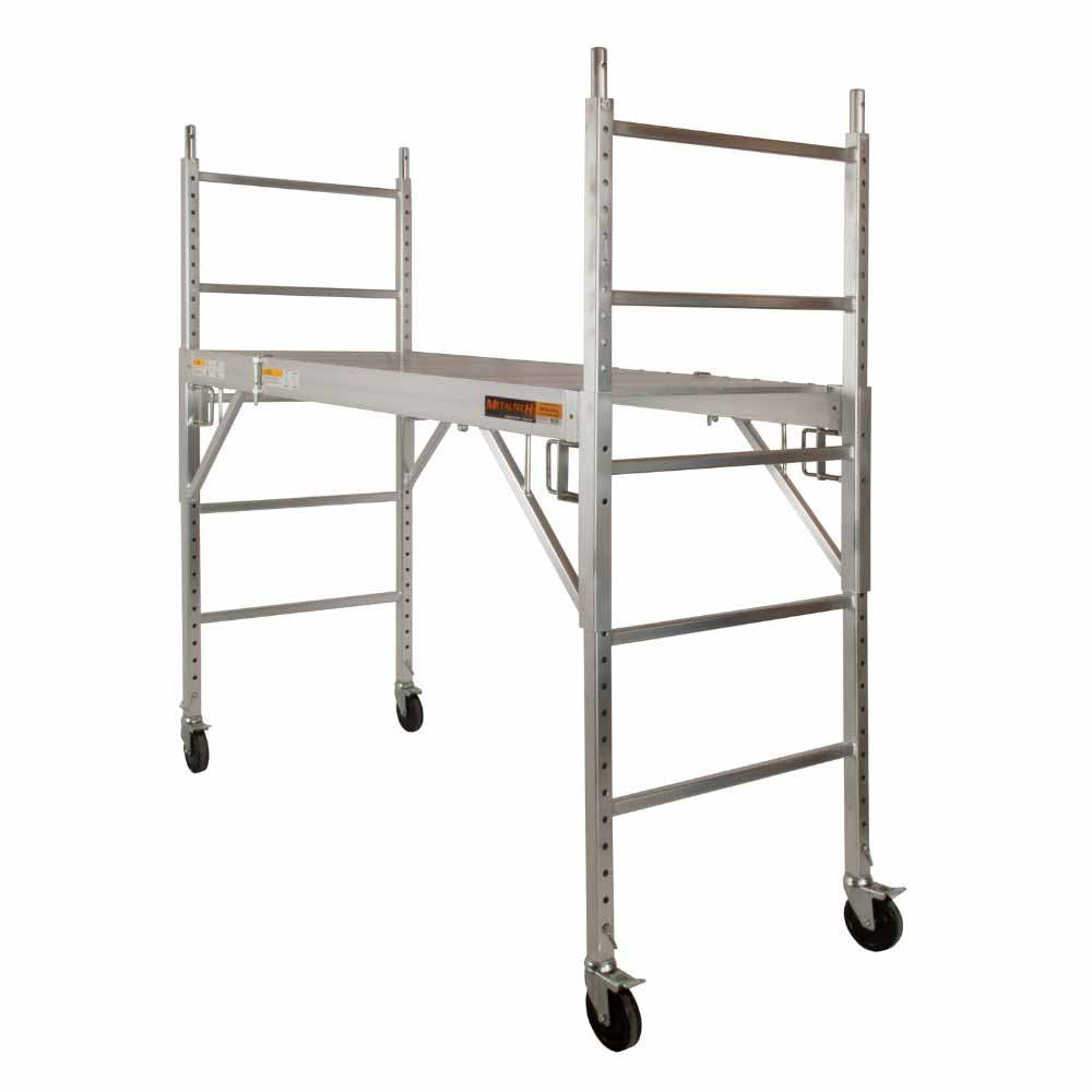 Metal Tech I-CAISC Alu Series 6' Baker - 6' Utility Aluminum Scaffold with 5" Casters